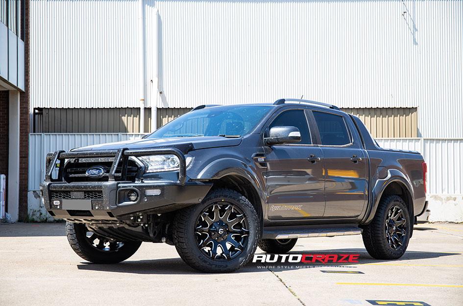 FORD RANGER BATTLE AXE GLOSS BLACK MILLED ACCENTS